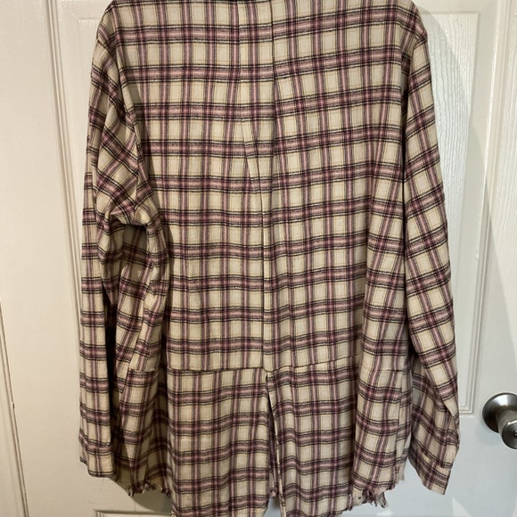 NWT White Birch Pink & Tan Plaid Flannel - Picture 6 of 8